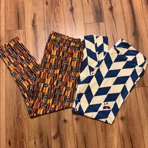 Lularoe TC2 Halloween leggings 2 pair